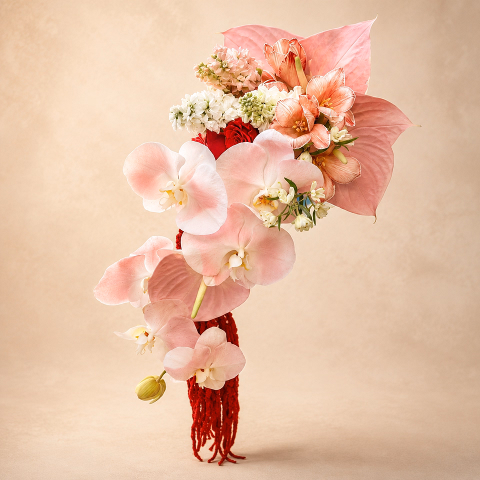 Bó Hoa Cưới Lan Hồ Điệp Trắng - Image 1