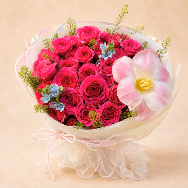 Lẵng Hoa Để Bàn Sang Trọng